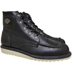 Harley Davidson Men Hagerman Motorcycle Riding Boots Size US 11.5M Black Leather